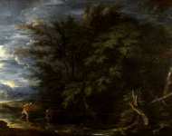 Salvator Rosa - Landscape with Mercury and the Dishonest Woodman
